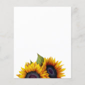 Papier Tournesol rustique élégant faire-part de mariage B (Dos)
