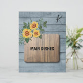 Papier Tournesol rustique en bois recette organisateur di