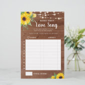 Papier Tournesol Rustique Fête des mariées Love Chanson (Debout devant)