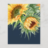 Papier Tournesol rustique Script Bridal Show (Dos)