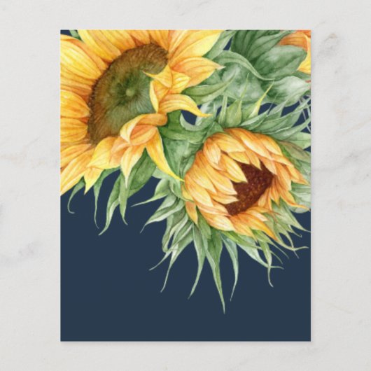 Papier Tournesol rustique Script Bridal Show (Dos)