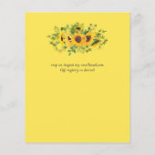Papier Tournesol rustique Thème Baby shower Invitations B (Dos)