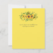 Papier Tournesol rustique thème Mariage Budget (Dos)