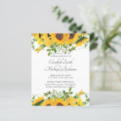 Papier Tournesol rustique thème Mariage Budget (Debout devant)
