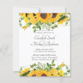 Papier Tournesol rustique thème Mariage Budget (Devant)