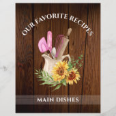 Papier Tournesol Rustique Tournesol Classeur Divider Rece (Devant)