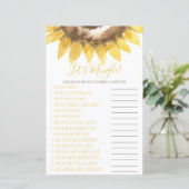 Papier Tournesol Thème Let's Mingle Shower Jeu (Debout devant)