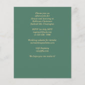 Papier Tournesols Eucalyptus Vert Mariage Invitations (Dos)