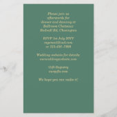 Papier Tournesols Eucalyptus Vert Mariage Invitations (Dos)