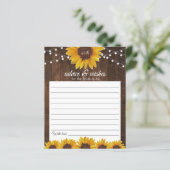 Papier Tournesols rustiques et lumières Monogramme Consei (Debout devant)