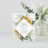 Papier Tournesols Rustiques Eucalyptus Greenery Mariage I (Debout devant)