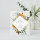 Papier Tournesols Rustiques Eucalyptus Greenery Mariage I (Debout devant)