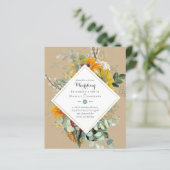 Papier Tournesols Rustiques Eucalyptus Greenery Mariage I (Debout devant)