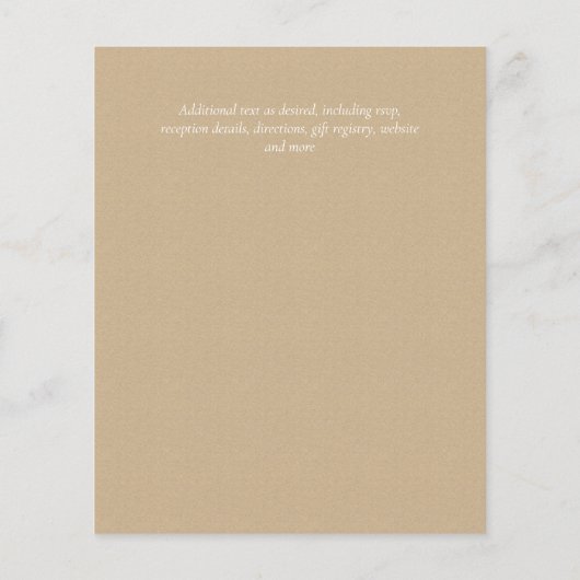 Papier Tournesols Rustiques Eucalyptus Greenery Mariage I (Dos)