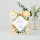Papier Tournesols Rustiques Eucalyptus Greenery Mariage I (Debout devant)