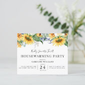 Papier tournesols rustiques invitation à la fête de récha (Debout devant)