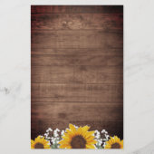 Papier Tournesols rustiques Mason Jar Lumières Budget Mar (Dos)