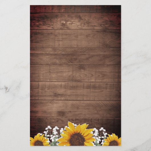 Papier Tournesols rustiques Mason Jar Lumières Budget Mar (Dos)