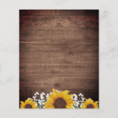 Papier Tournesols rustiques Mason Jar Lumières Budget Mar (Dos)