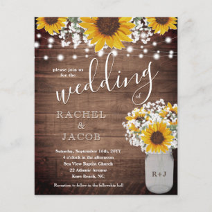 Papier Tournesols rustiques Mason Jar Lumières Budget Mar