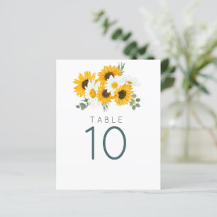 Papier Tournesols rustiques Numéro de table