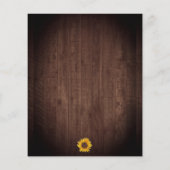 Papier Tournesols rustiques Rose Fête des mariées verte (Dos)