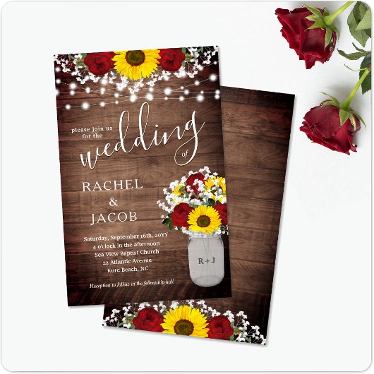 Papier Tournesols rustiques Roses Lumières en pot Budget