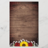 Papier Tournesols rustiques Roses Lumières en pot Budget (Dos)