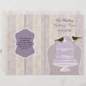 Papier tourterelle violette oiseau oiseau oiseau bi pli P (Devant / Derrière)