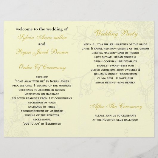 Papier tourterelles jaunes oiseau volière bi pli Programm (Dos)