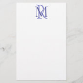 Papier Tout doublon de couleur Initiales Monogramme Papie (Devant)