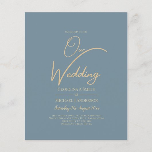 Papier Tout-en-1 Elégant verre de mer Turquoise Mariage o (Devant)