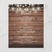 Papier Tout en un budget Faire-part de mariage rustique (Dos)