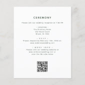 Papier Tout en un Eucalyptus QR Code Faire-part de mariag (Dos)