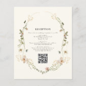Papier Tout en un Fleur sauvage QR Code Jardin Mariage (Dos)