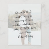 Papier Tout le Mariage photo simple de script (Devant)