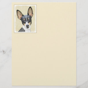 Papier Toy Fox Terrier Peinture - Cute Original Chien Art