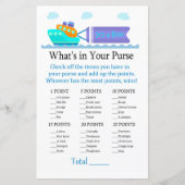 Papier Toy Ship Ce qu'il y a dans votre sac à main (Devant)