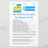 Papier Toy Train Vous connaissez bien le jeu de baby show (Devant)