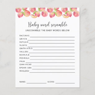 Papier Tracer le début de mot Jeu Baby shower