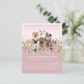 Papier Tracts de service de garde de chien mignon rose (Debout devant)
