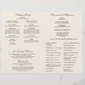 Papier Traditional Latin Mass Wedding Program (Dos)