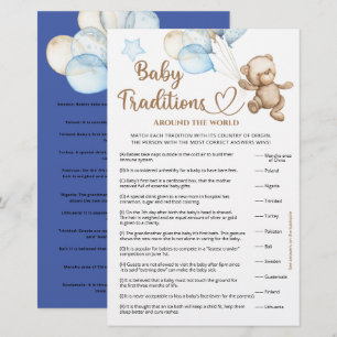Papier Traditions pour bébés Baby shower pour ours en pel