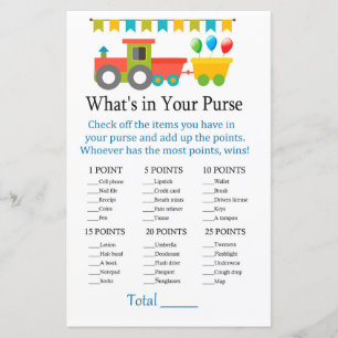 Papier Train de jouets Qu'y a-t-il dans votre jeu de sacs