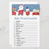 Papier Train de Noël Jeu de bambou de bambou (Devant / Derrière)