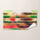 Papier tranché rayé de couleur rouge jaune et vert (Serviette à main)