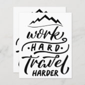 Papier Travailler dur Voyage plus difficile (Devant / Derrière)