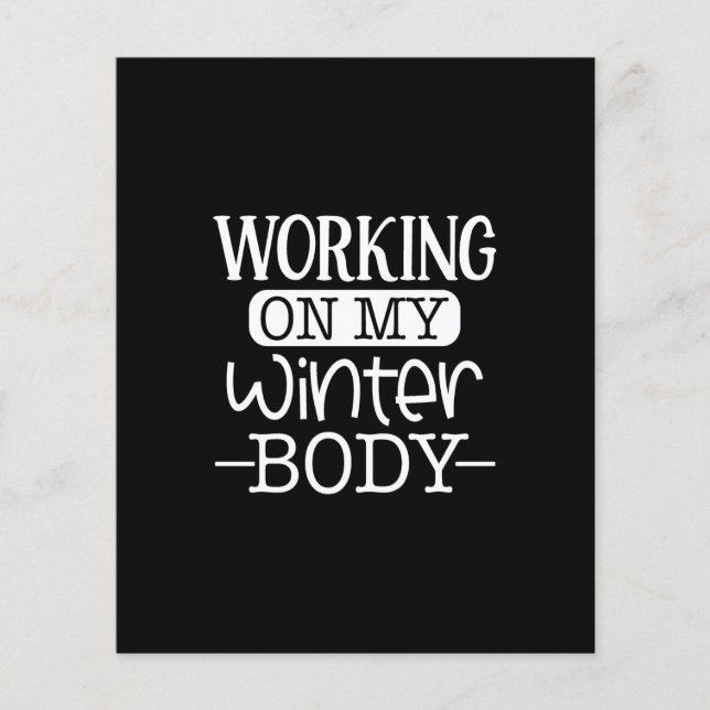 Papier travailler sur mon corps d'hiver (Devant)