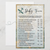 Papier Travel Baby Trivia Baby shower Jeu (Devant / Derrière)