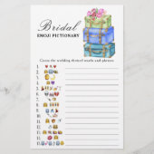 Papier Travel Bridal shower Emoji Pictionary game (Devant)